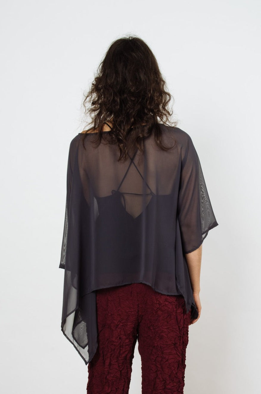 Square Top | Sheer Charcoal
