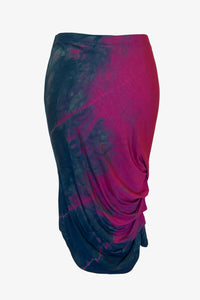 SALE Caterpillar Knee Skirt | Indigo Orchid Tie Dye