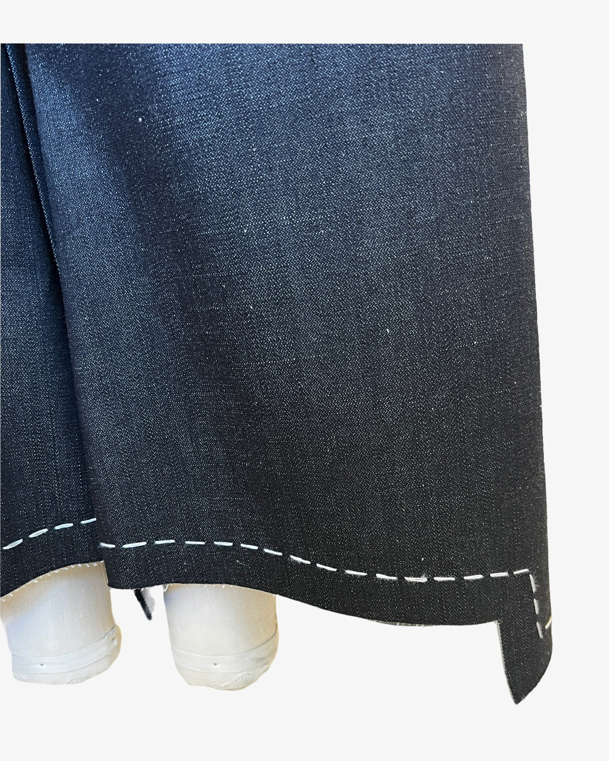 Step Stitch Crop Pants V2 | Black Denim