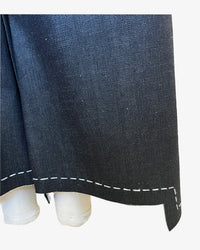 Step Stitch Crop Pants V2 | Black Denim