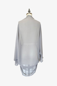 Cocoon Cardigan Wrap | Sheer Fog