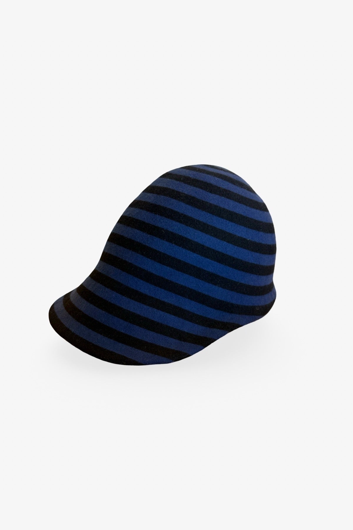 "Co" Sculpted Fitted Felt Cap | Striped