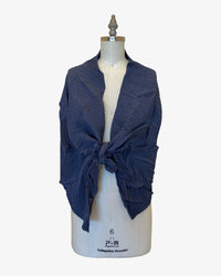 Chaos Pleated Scarf | Navy