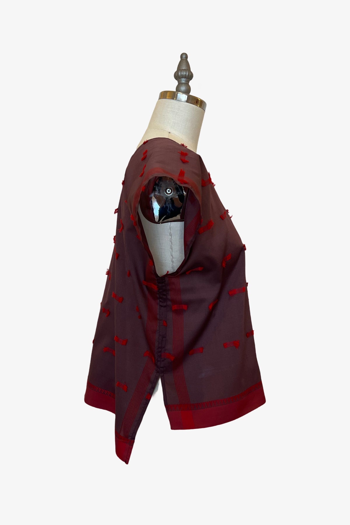 Selvedge Top | Red Raisin Saree