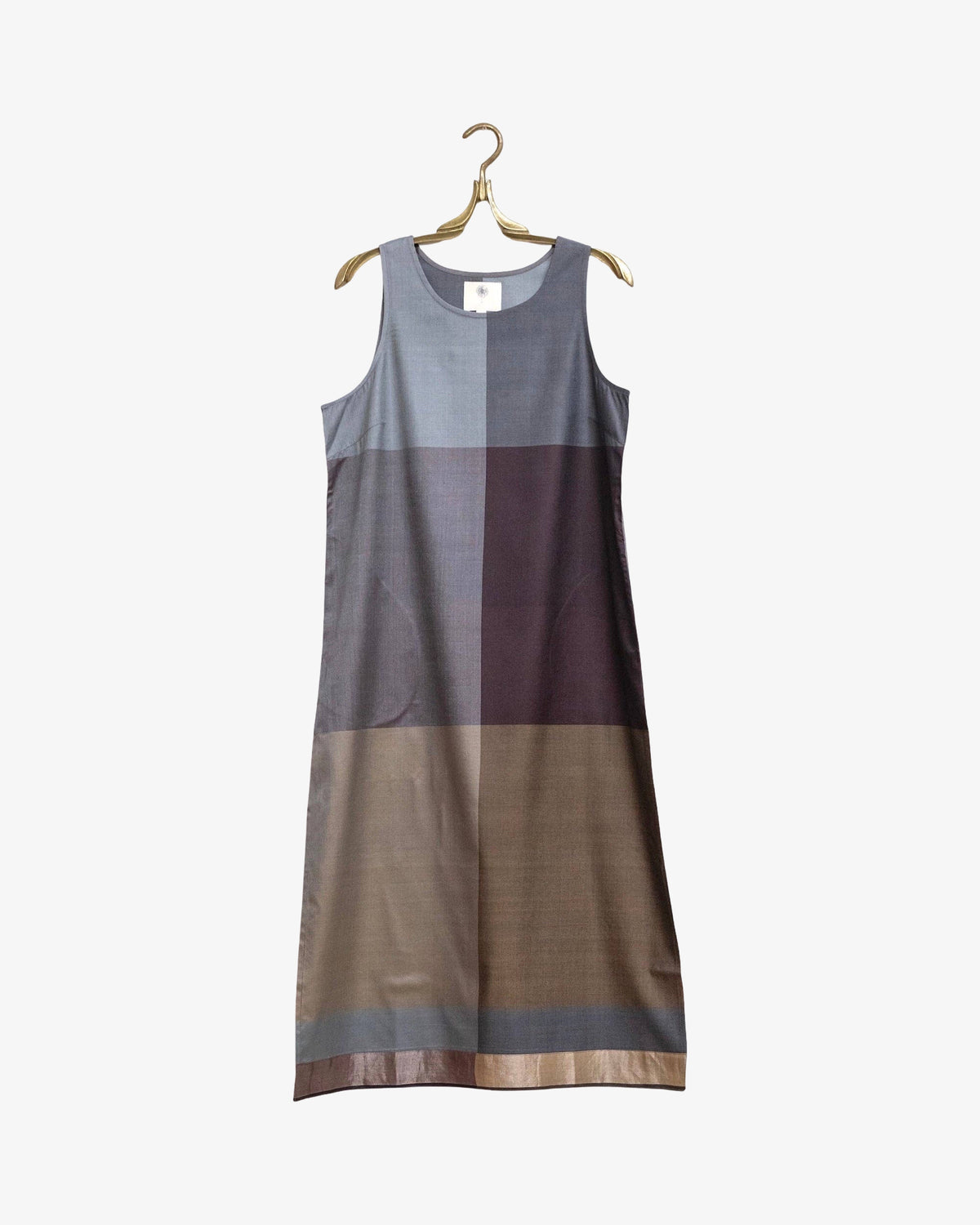 Carolyn Silk Color Block Dress