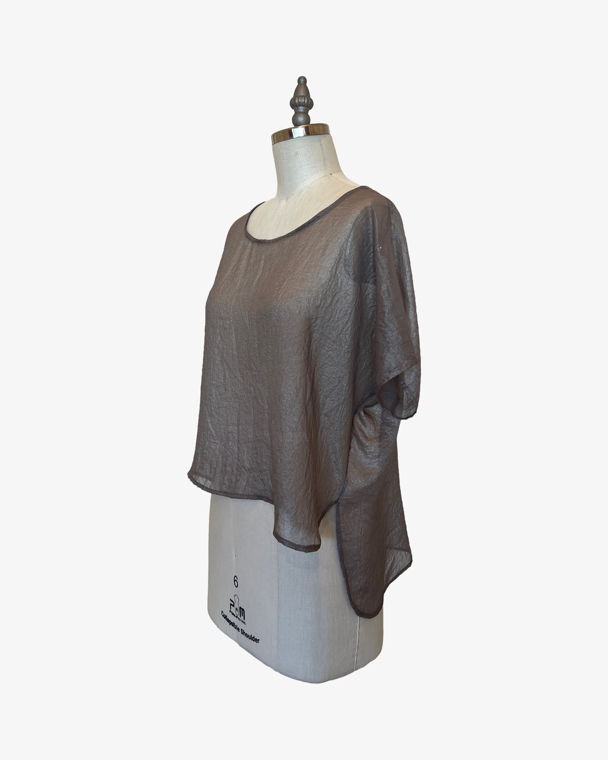 Cropped Easy Tee | Sheer Champagne Shimmer