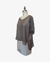 Cropped Easy Tee | Sheer Champagne Shimmer
