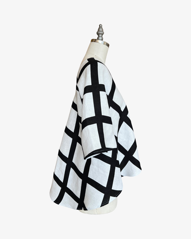 Linen Rorschach Top | Painted Windowpane