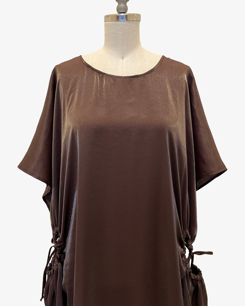 Convertible Lisbon Dress | Metallic Raisin
