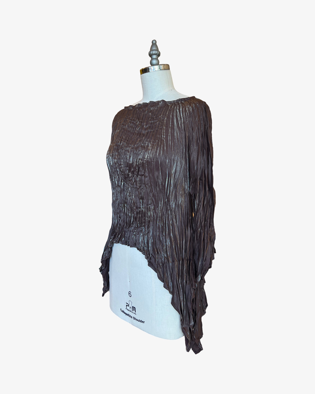 Twisted Square Top | Metallic Raisin