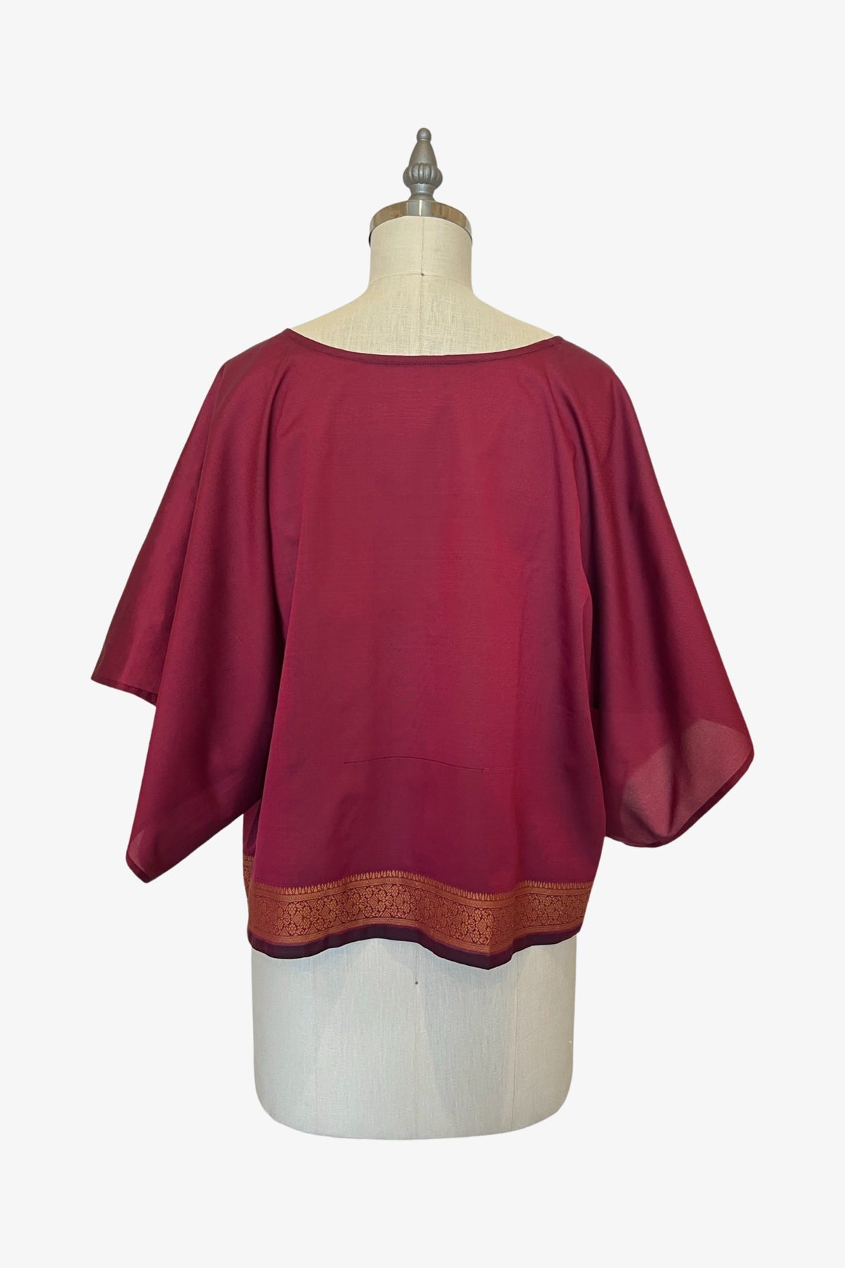 Lisbon Top | Wine Gold Saree