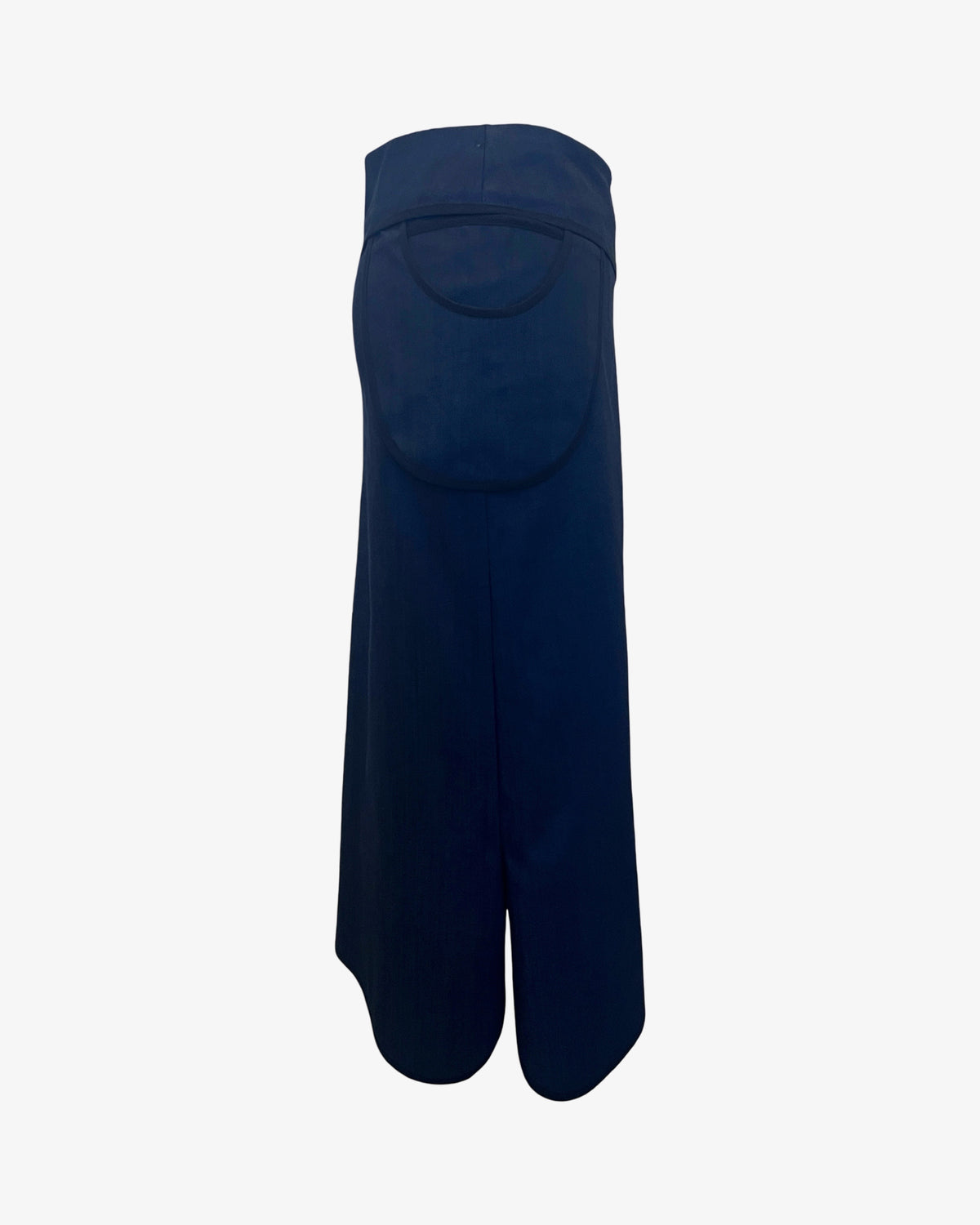 Drop Pocket Maxi Skirt | Dark Denim + Black