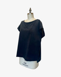 Box Top | Black Perforated Ultrasuede