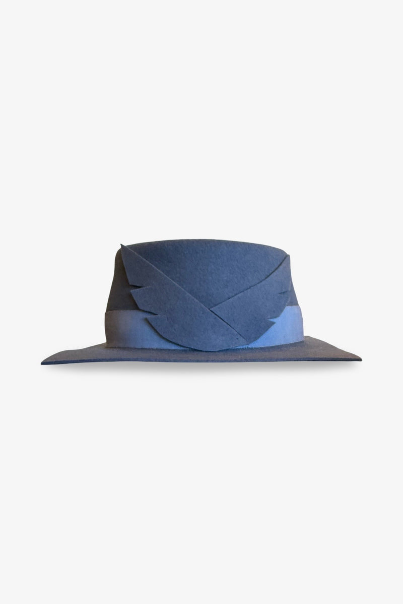 'The Misfit' Felt Square Brimmed Pork Pie Hat | Dark Gray