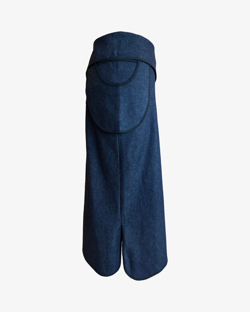 Drop Pocket Maxi Skirt | Stretch Denim