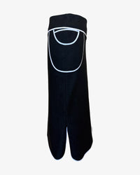 Drop Pocket Maxi Skirt | Black Denim+White