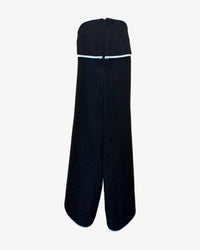 Drop Pocket Maxi Skirt | Black Denim+White