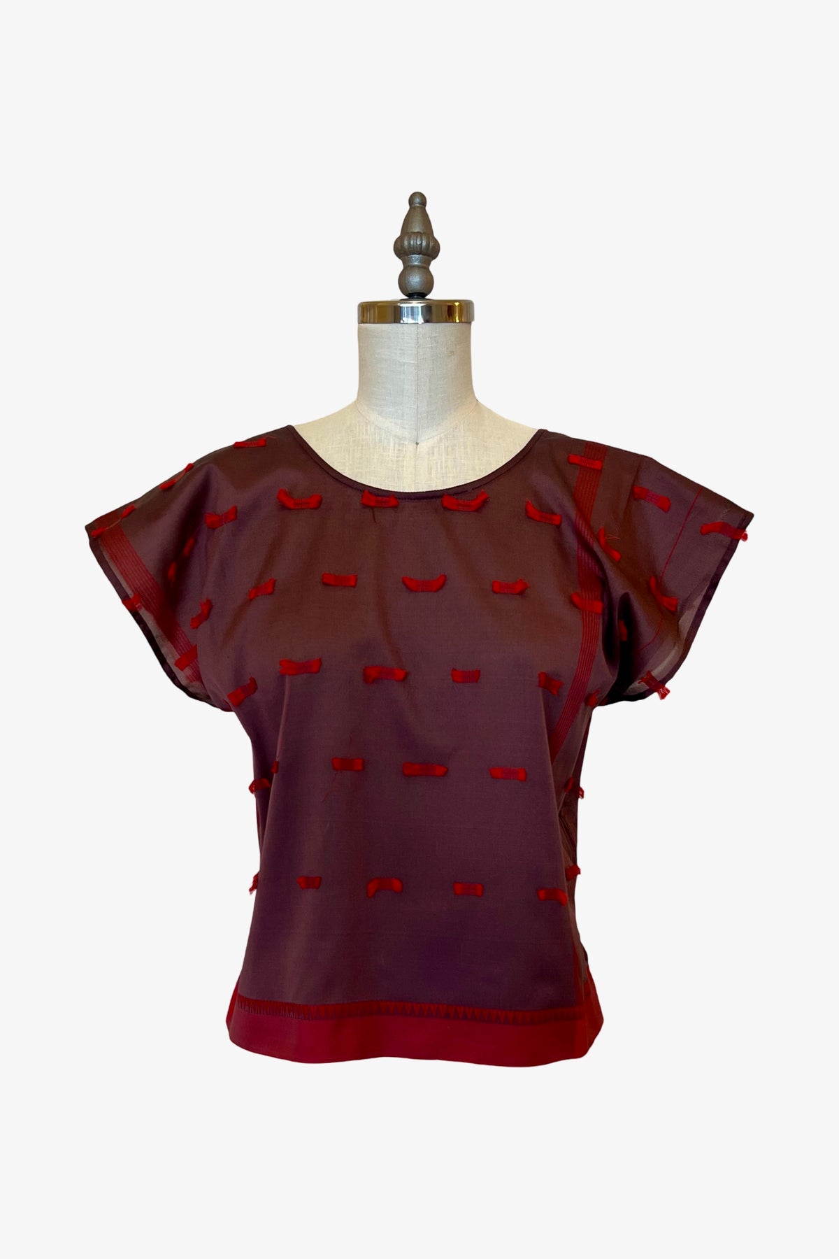 Selvedge Top | Red Raisin Saree