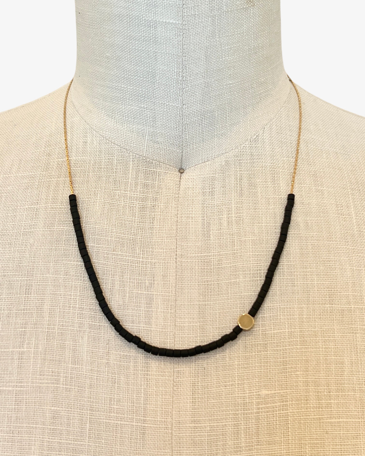 Brass Bead Necklace Single