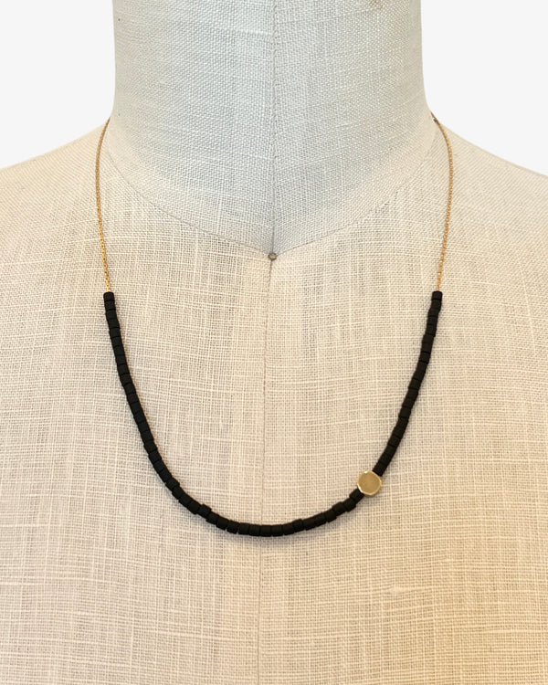 Brass Bead Necklace Single