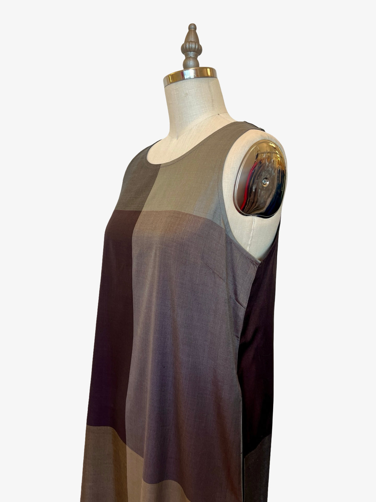 Carolyn Silk Color Block Dress