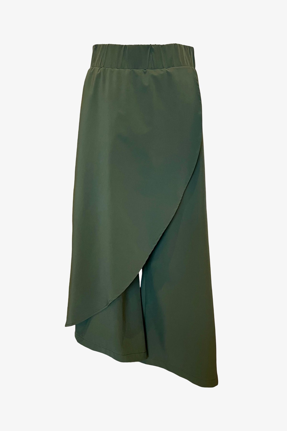 Long Asymmetrical Skort V2 | Techno Olive