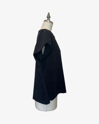 Box Top | Black Perforated Ultrasuede