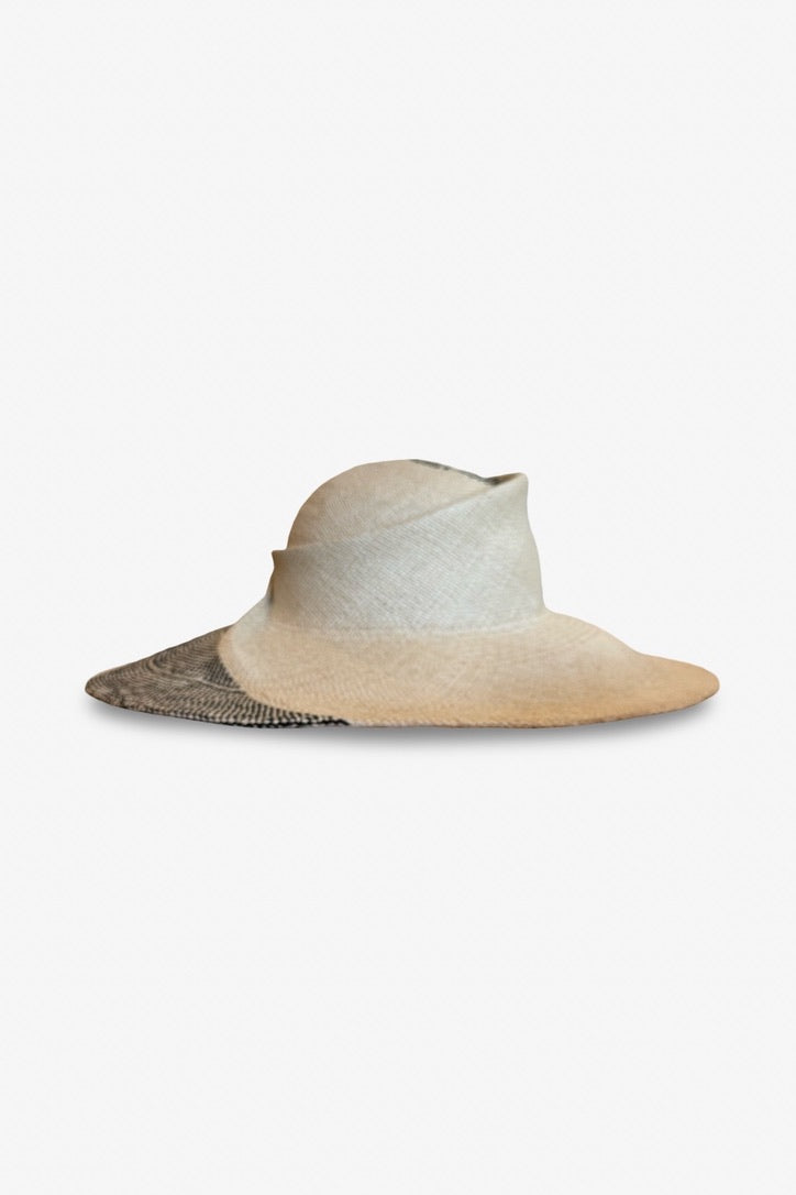 "Flora" Sculpted Picture Hat | Straw Swirl