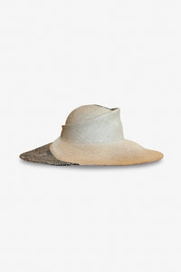 "Flora" Sculpted Picture Hat | Straw Swirl