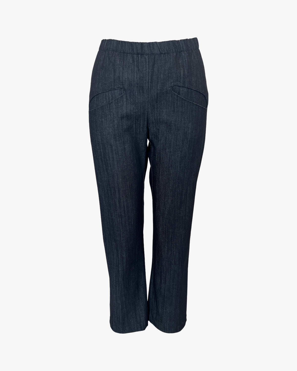 Pocket Capri | Striated Denim