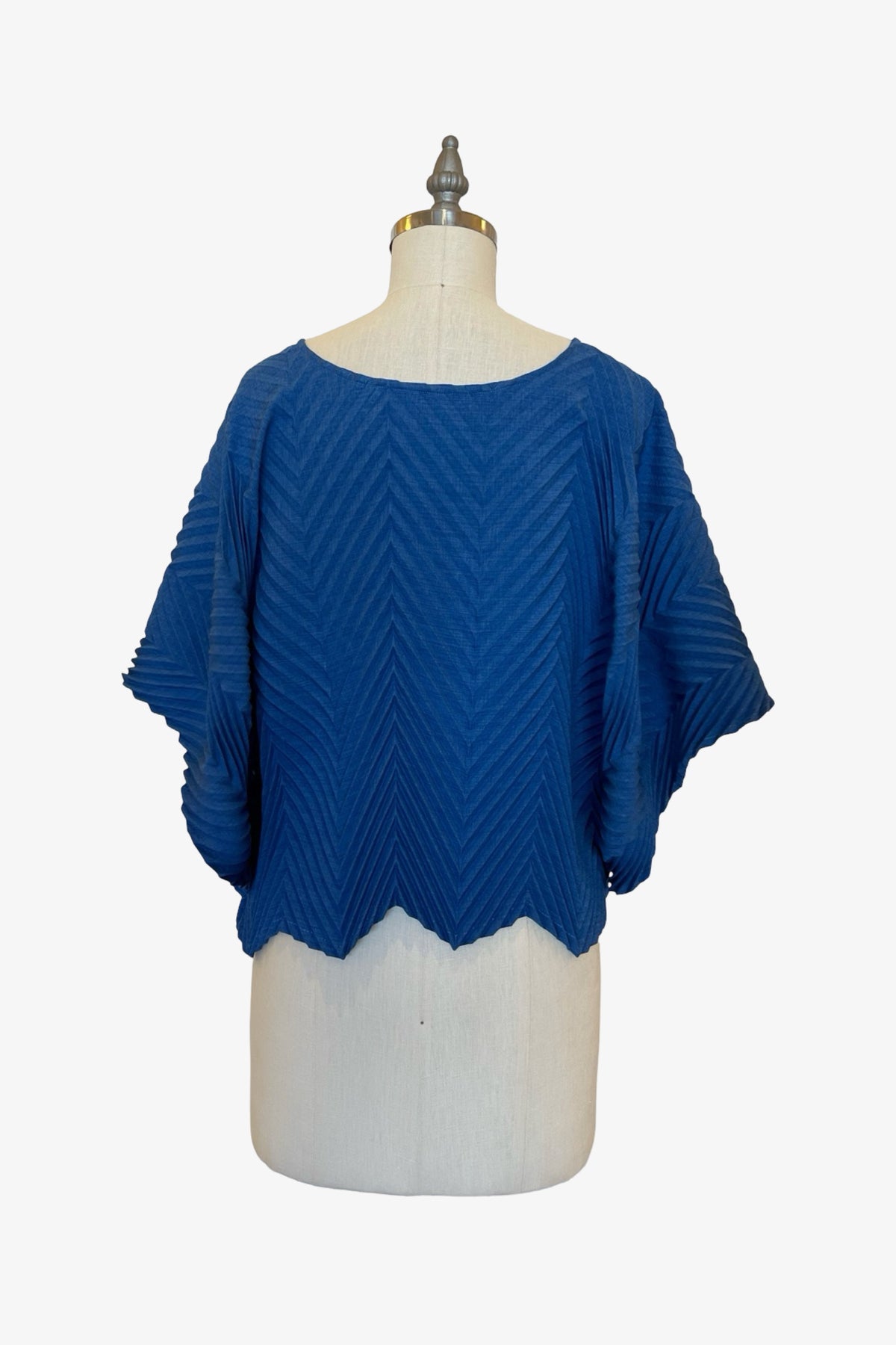 Chevron Pleated Lisbon Top | Royal