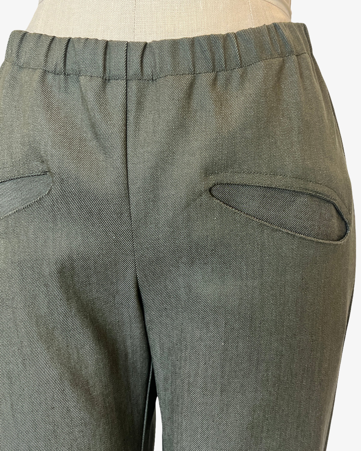 Pocket Capri | Olive Denim