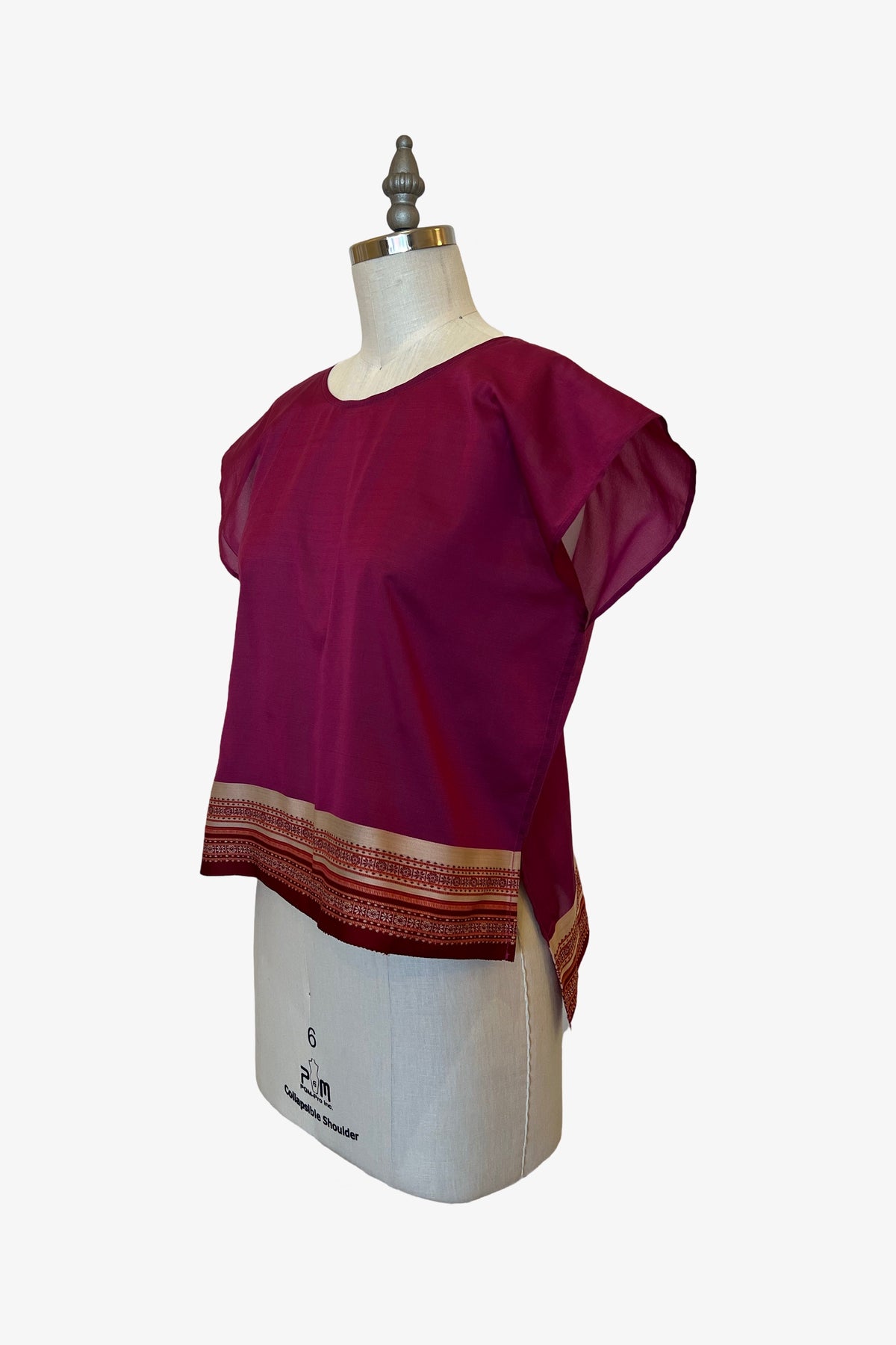 Selvedge Top | Orchid Merlot Saree