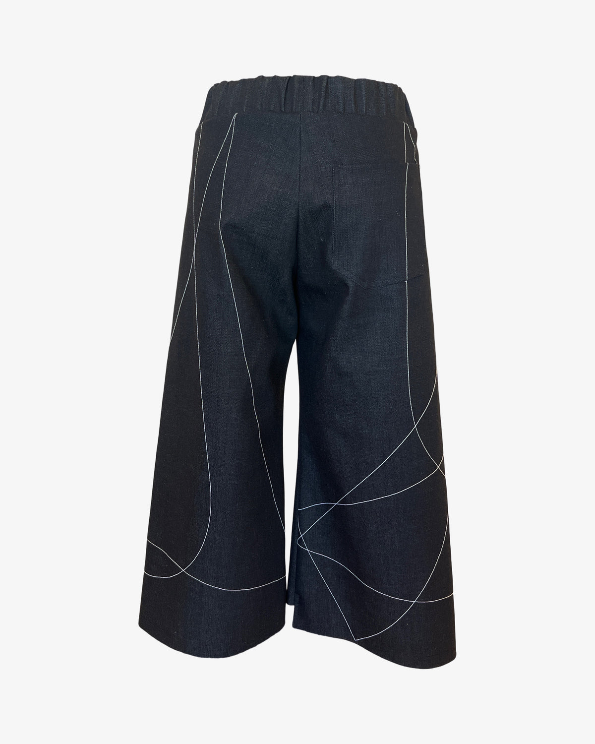Scribble Step Stitch Pants V2 | Black Denim
