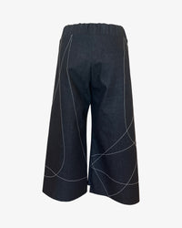 Scribble Step Stitch Pants V2 | Black Denim