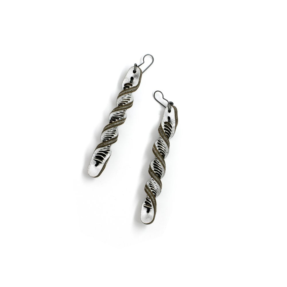 Oryx Horns Long Earrings | Silver