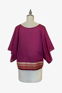 Lisbon Top | Orchid Merlot Saree