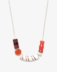 Balance Necklace | Vintage Glass, Peruvian Opal, Agate