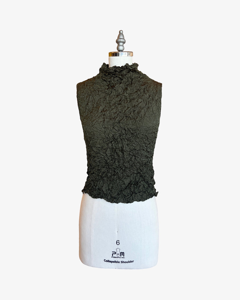 Moth Raina Mock Top | Algae Shimmer