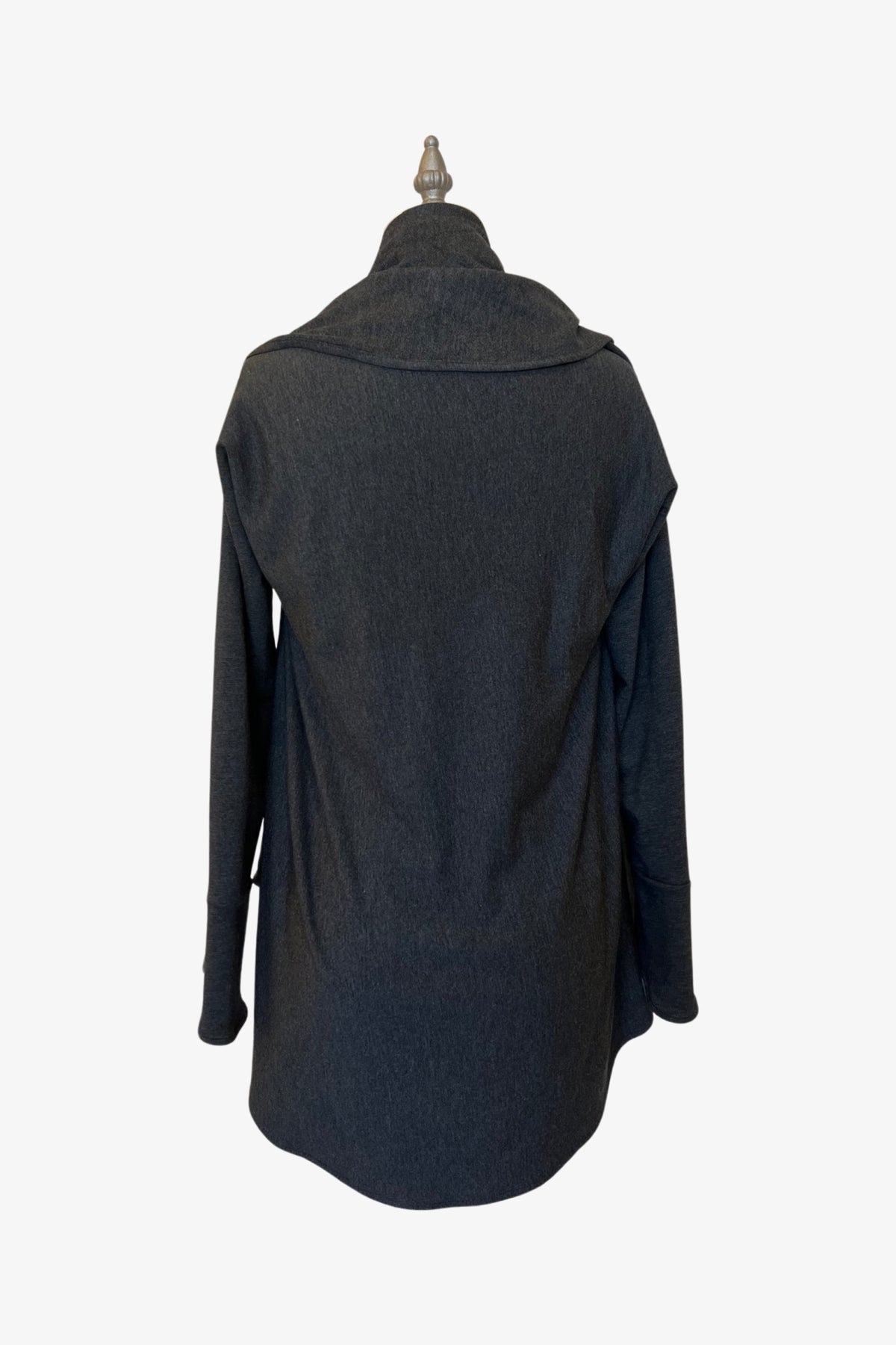 Circle Cardigan | Charcoal French Terry