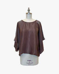 Lisbon Top | Metallic Raisin