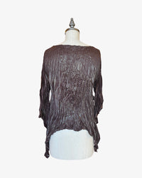 Twisted Square Top | Metallic Raisin