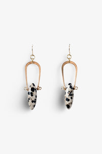 Dalmatian Jasper Amulet Earrings