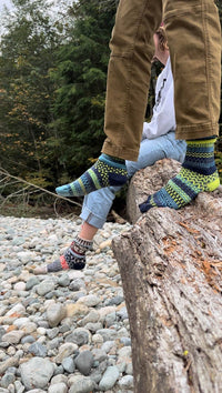 Mismatched Cotton Crew Socks | Lemongrass