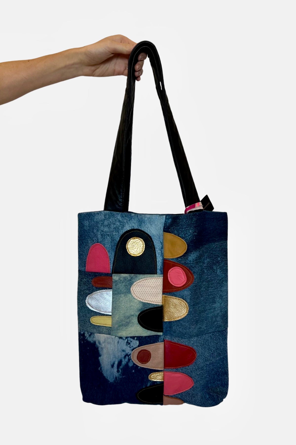 Esther Denim Tote Abstract