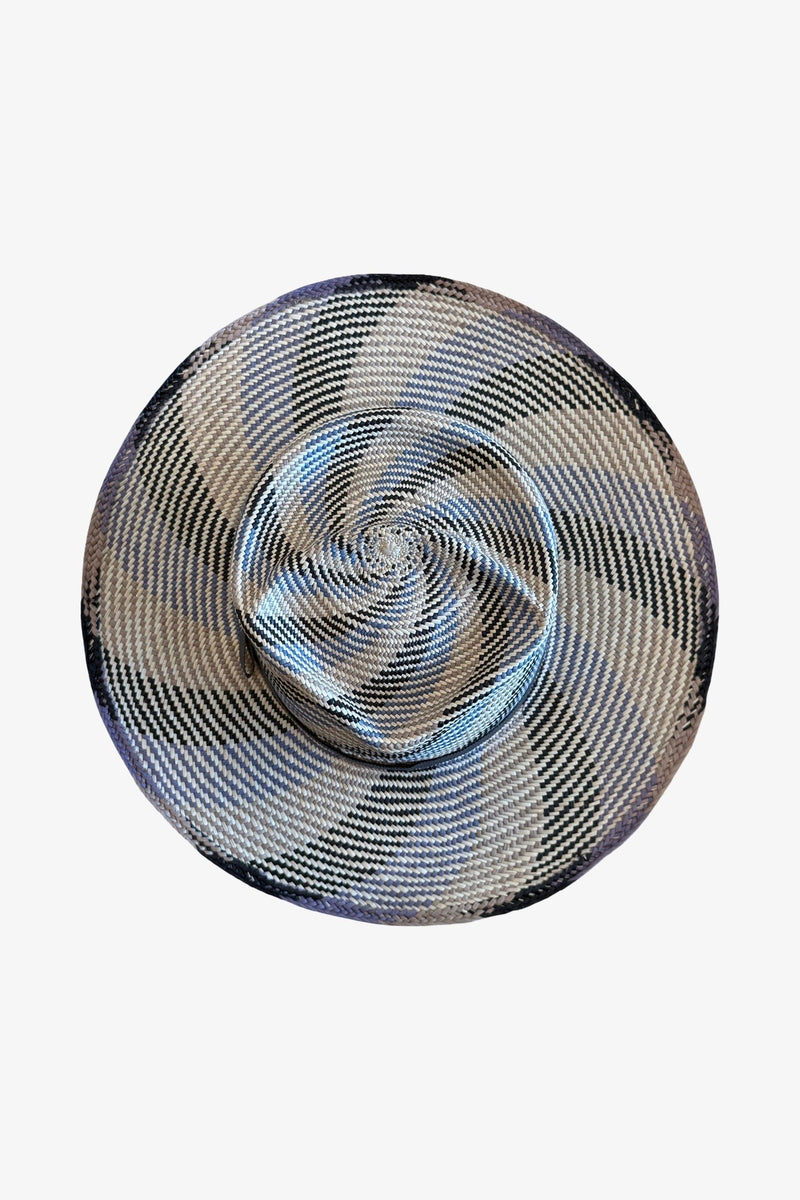 Striped Leo Sculpted Straw Fedora