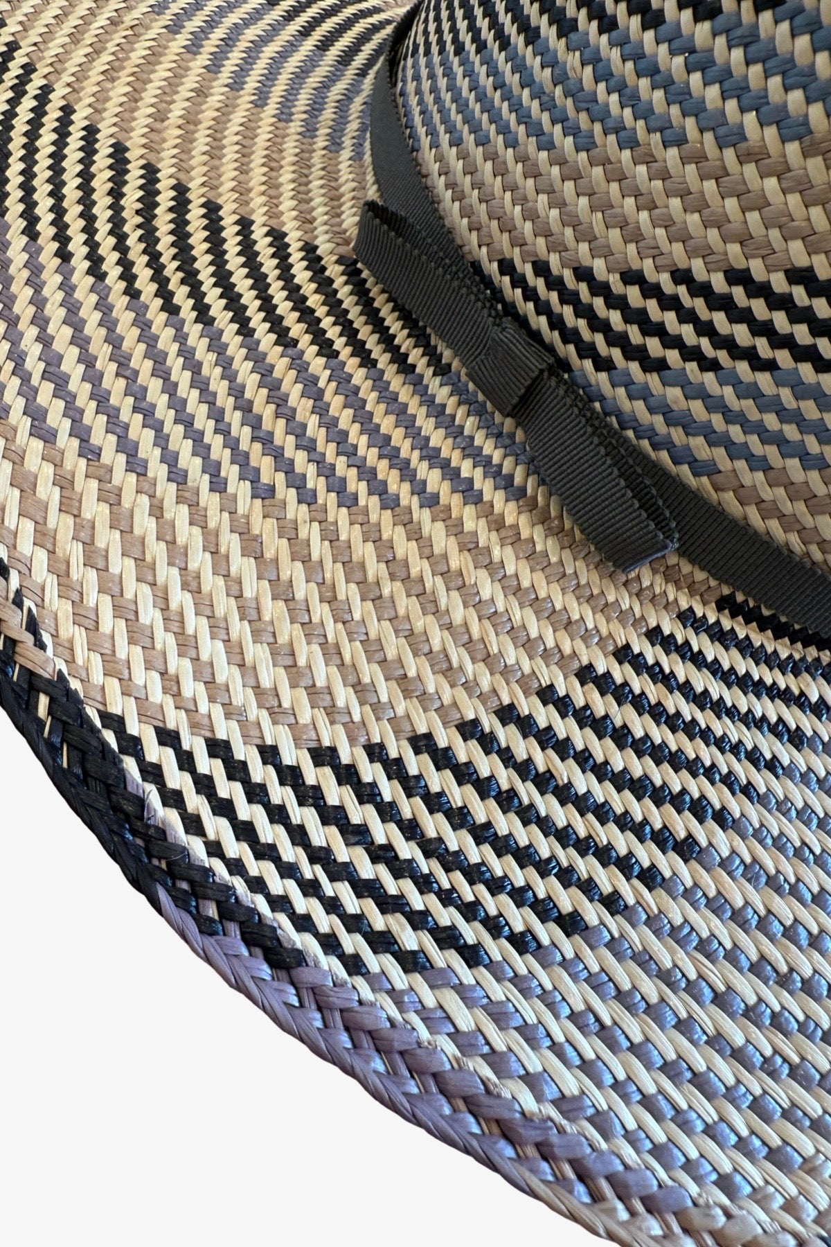 Striped Leo Sculpted Straw Fedora