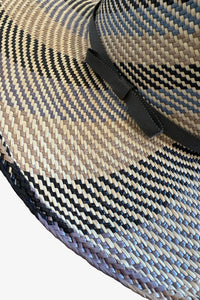 Striped Leo Sculpted Straw Fedora