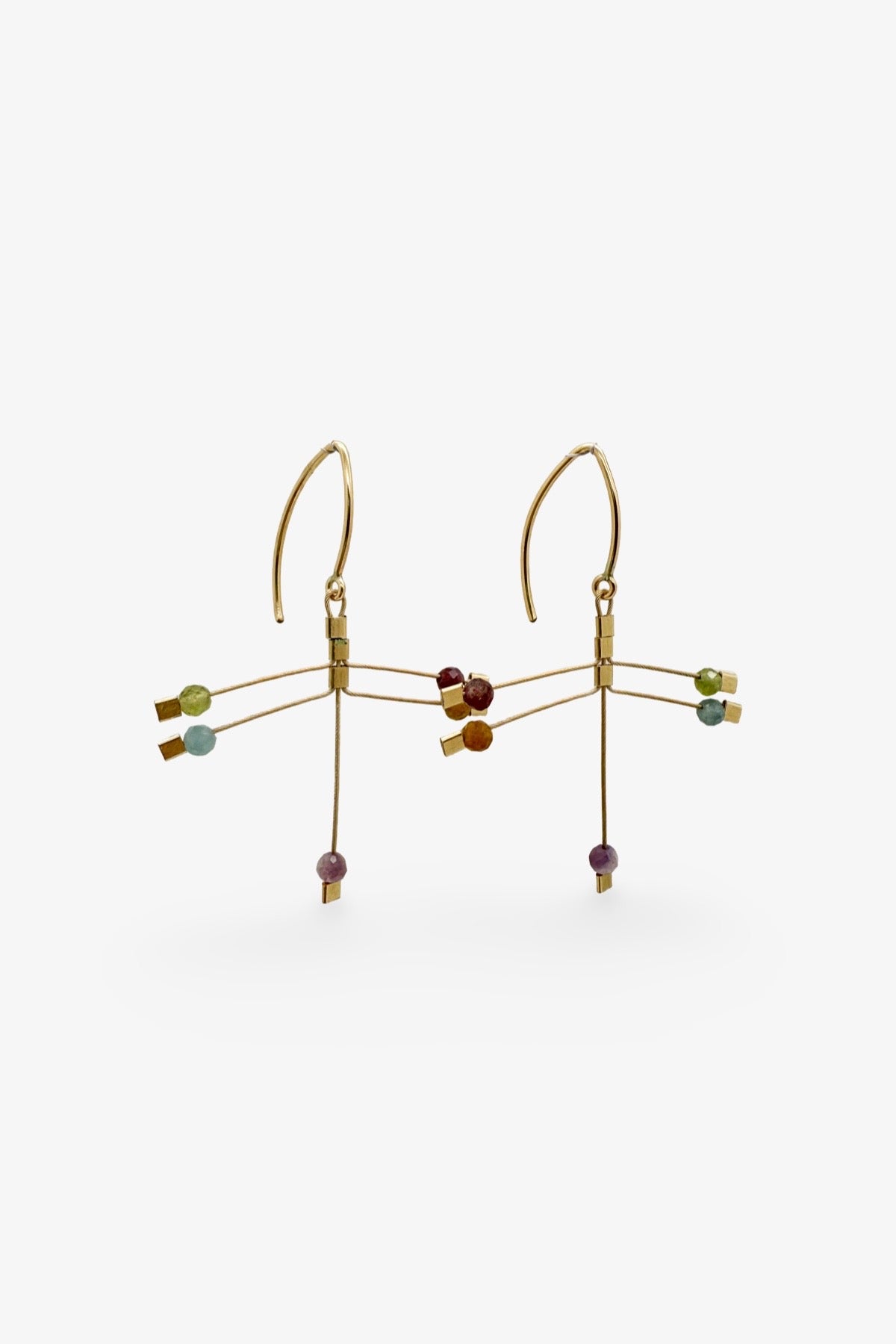 Fire Hook Earrings | Tourmaline/Gold