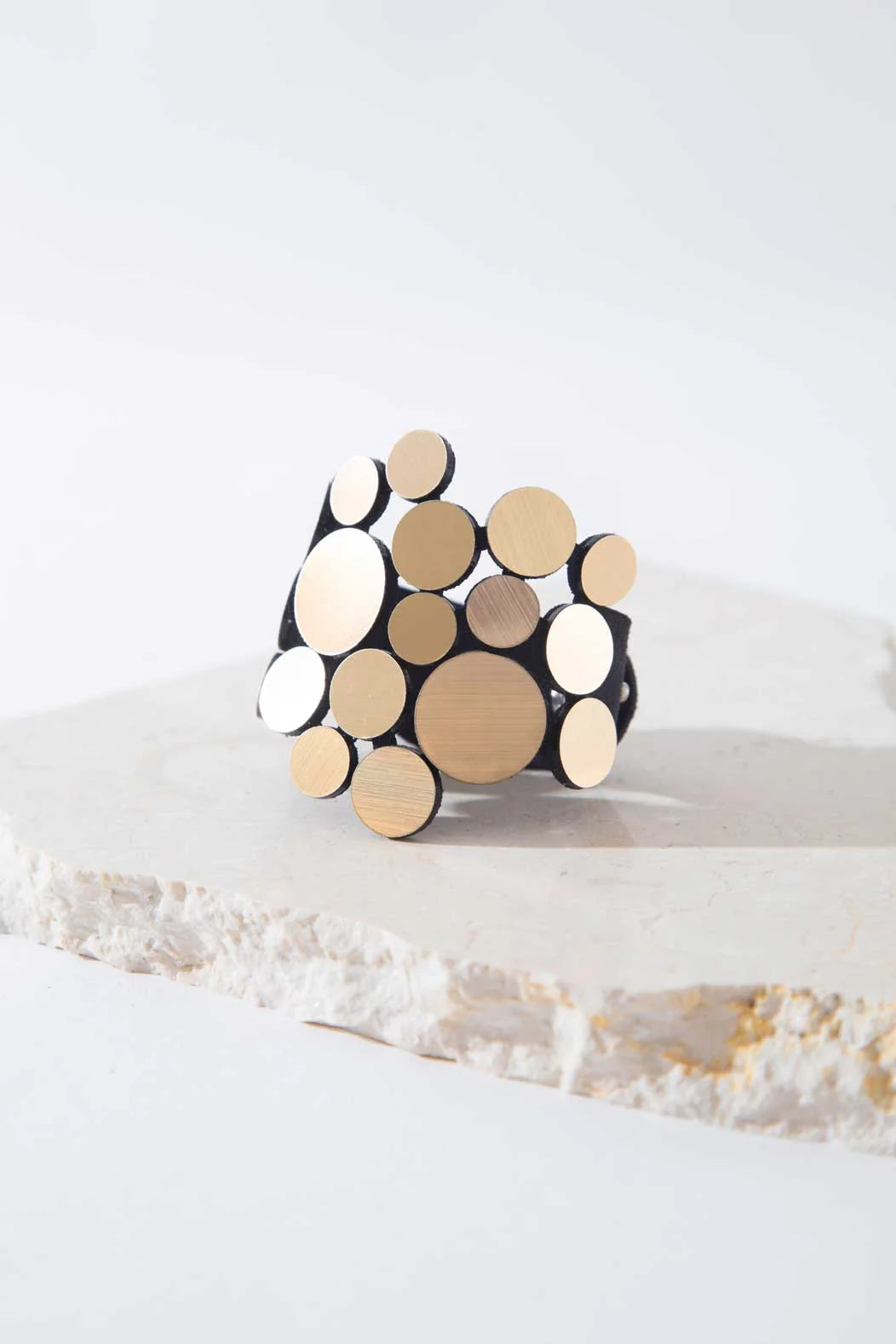 Abstraction Asymmetric Bracelet | Gold